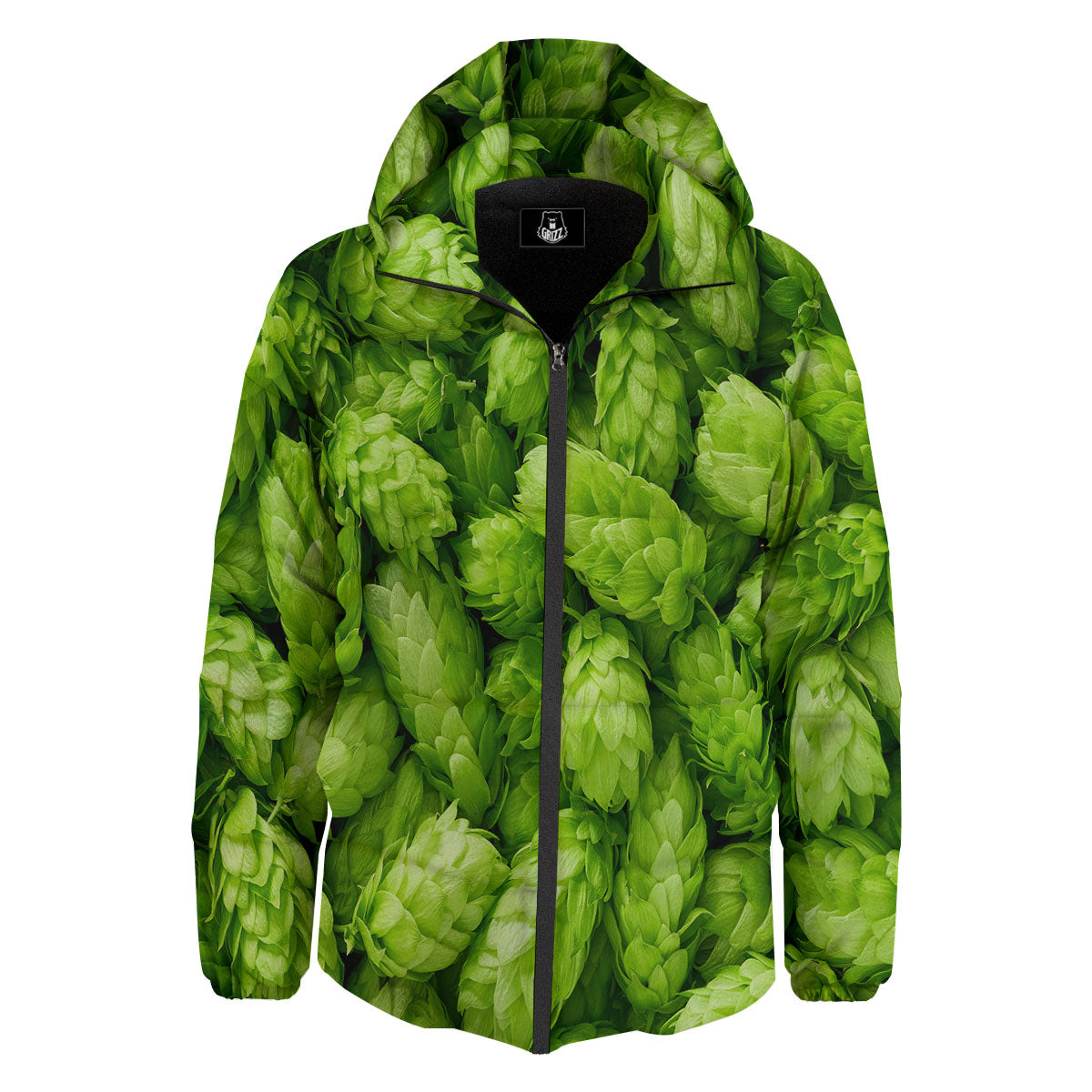 Hop Cone Fresh Print Down Jacket-grizzshop