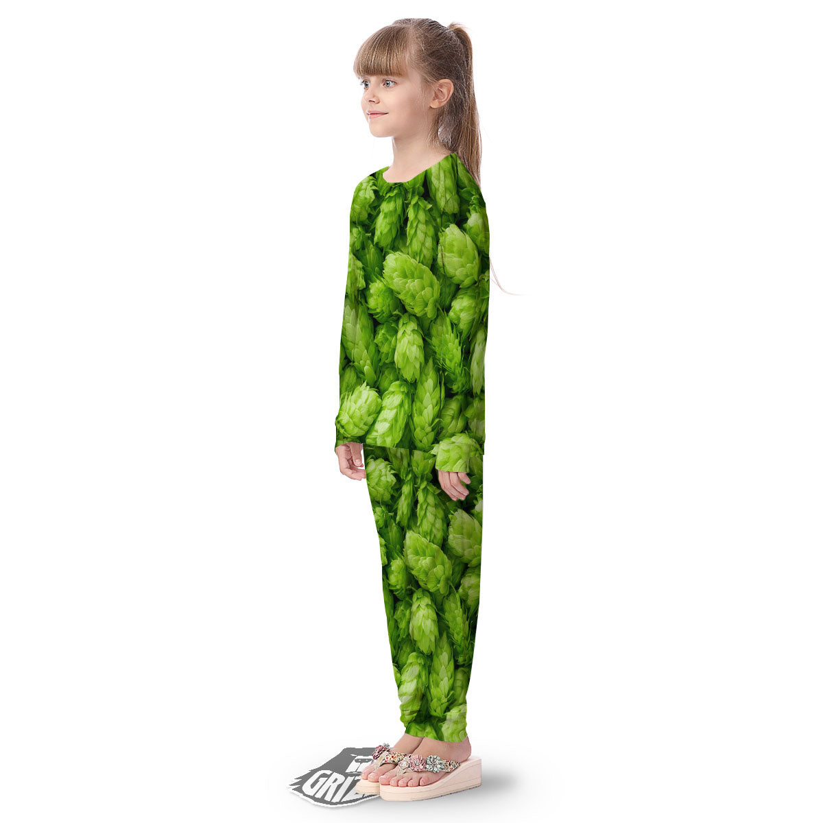 Hop Cone Fresh Print Kid's Pajamas-grizzshop
