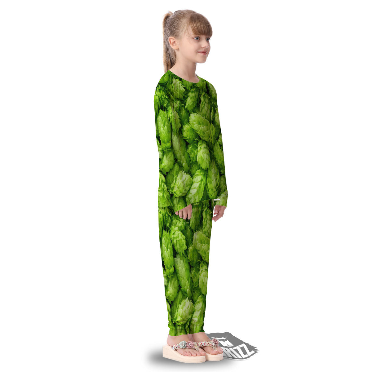 Hop Cone Fresh Print Kid's Pajamas-grizzshop