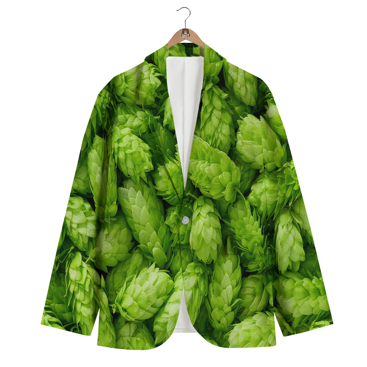 Hop Cone Fresh Print Men's Blazer-grizzshop