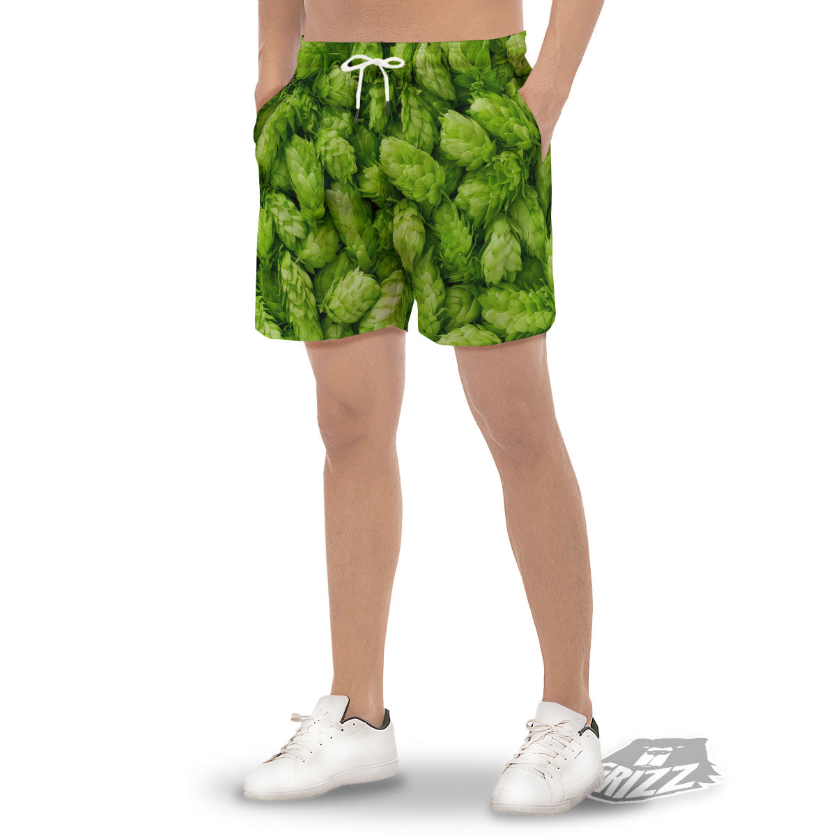 Hop Cone Fresh Print Men's Gym Shorts-grizzshop