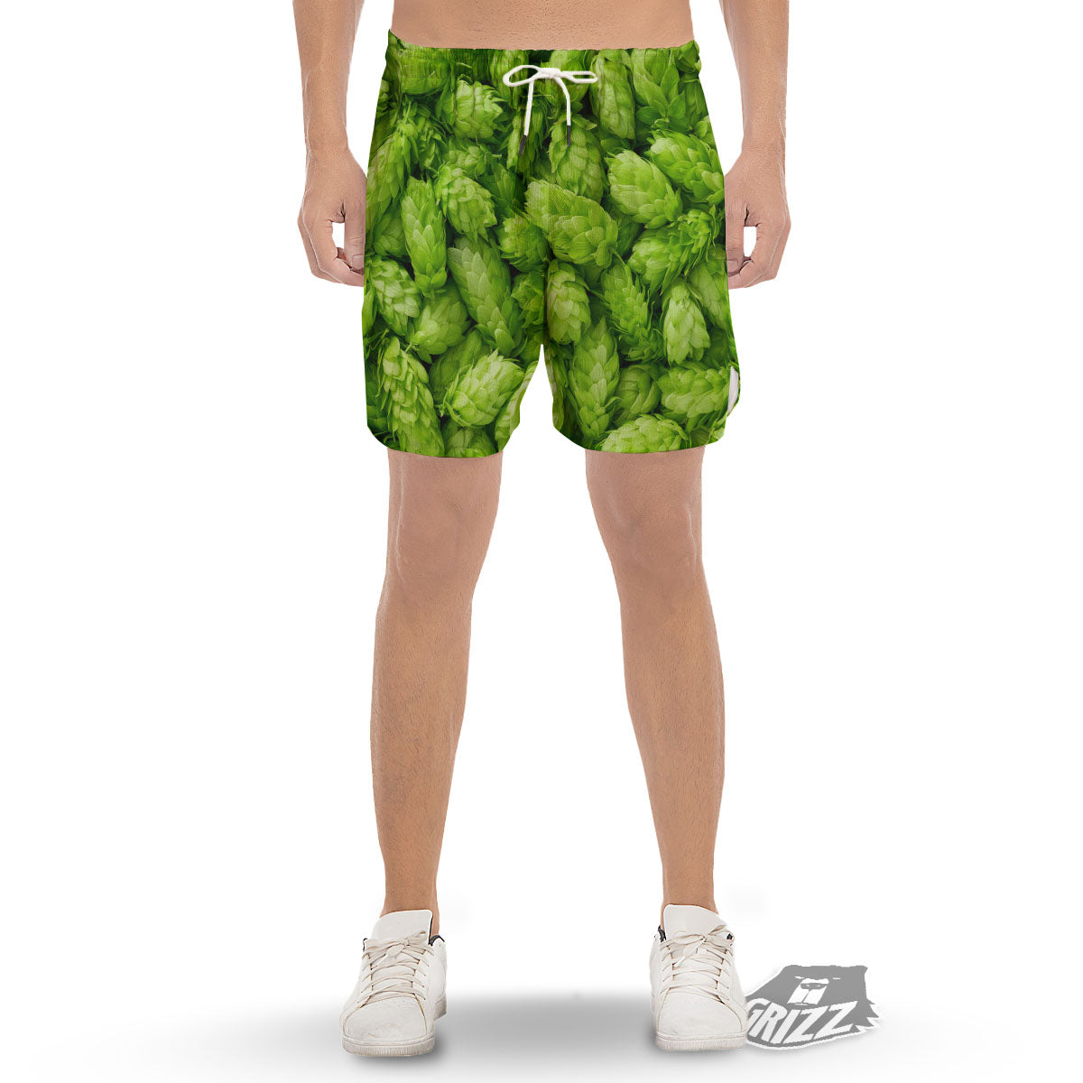 Hop Cone Fresh Print Men's Gym Shorts-grizzshop