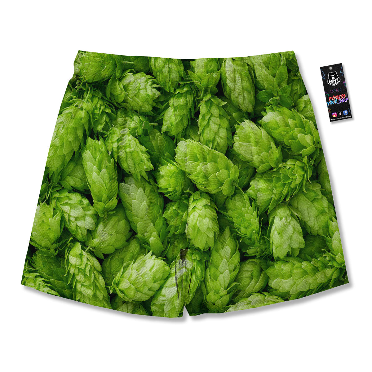 Hop Cone Fresh Print Men's Running Shorts-grizzshop