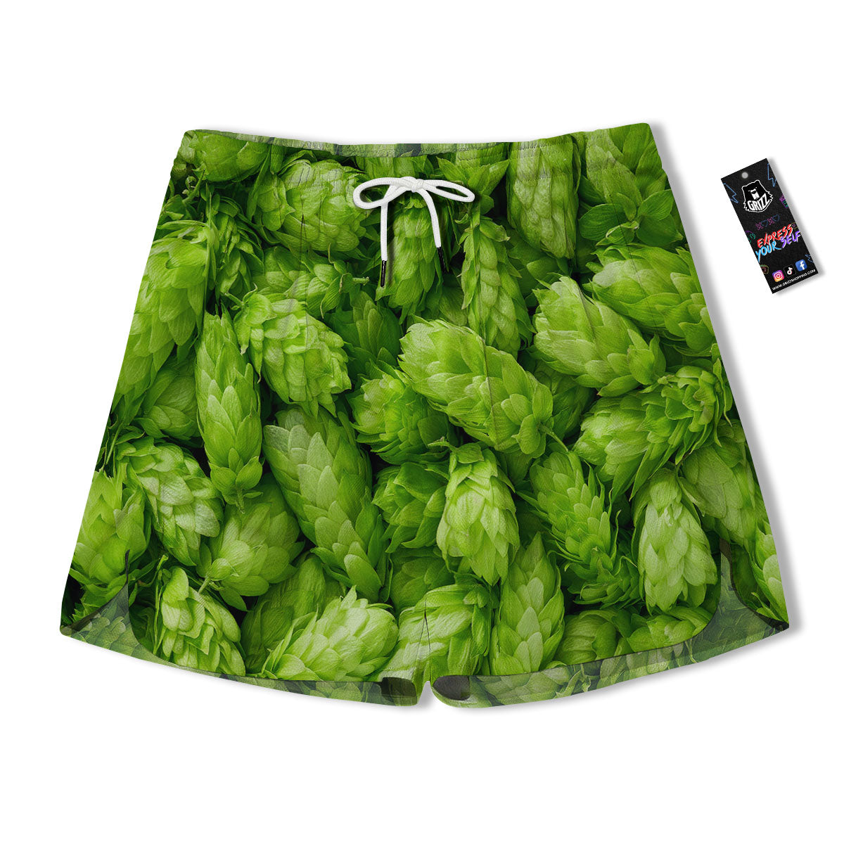 Hop Cone Fresh Print Men's Running Shorts-grizzshop