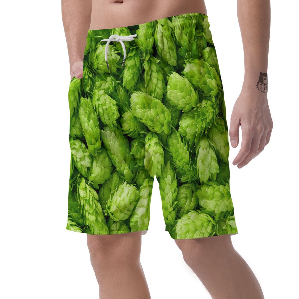 Hop Cone Fresh Print Men's Shorts-grizzshop