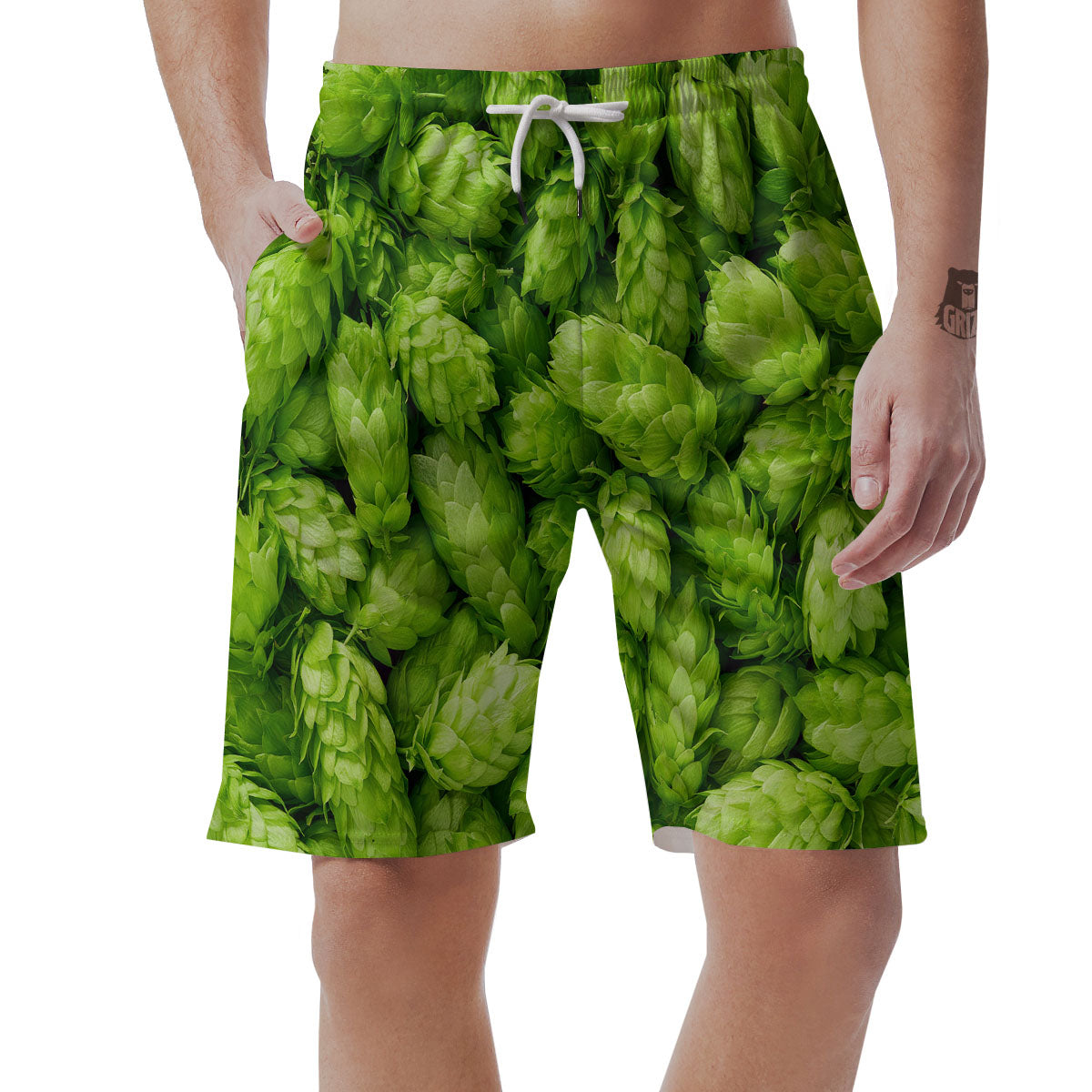 Hop Cone Fresh Print Men's Shorts-grizzshop