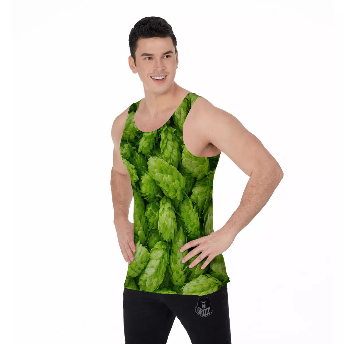 Hop Cone Fresh Print Men's Tank Top-grizzshop