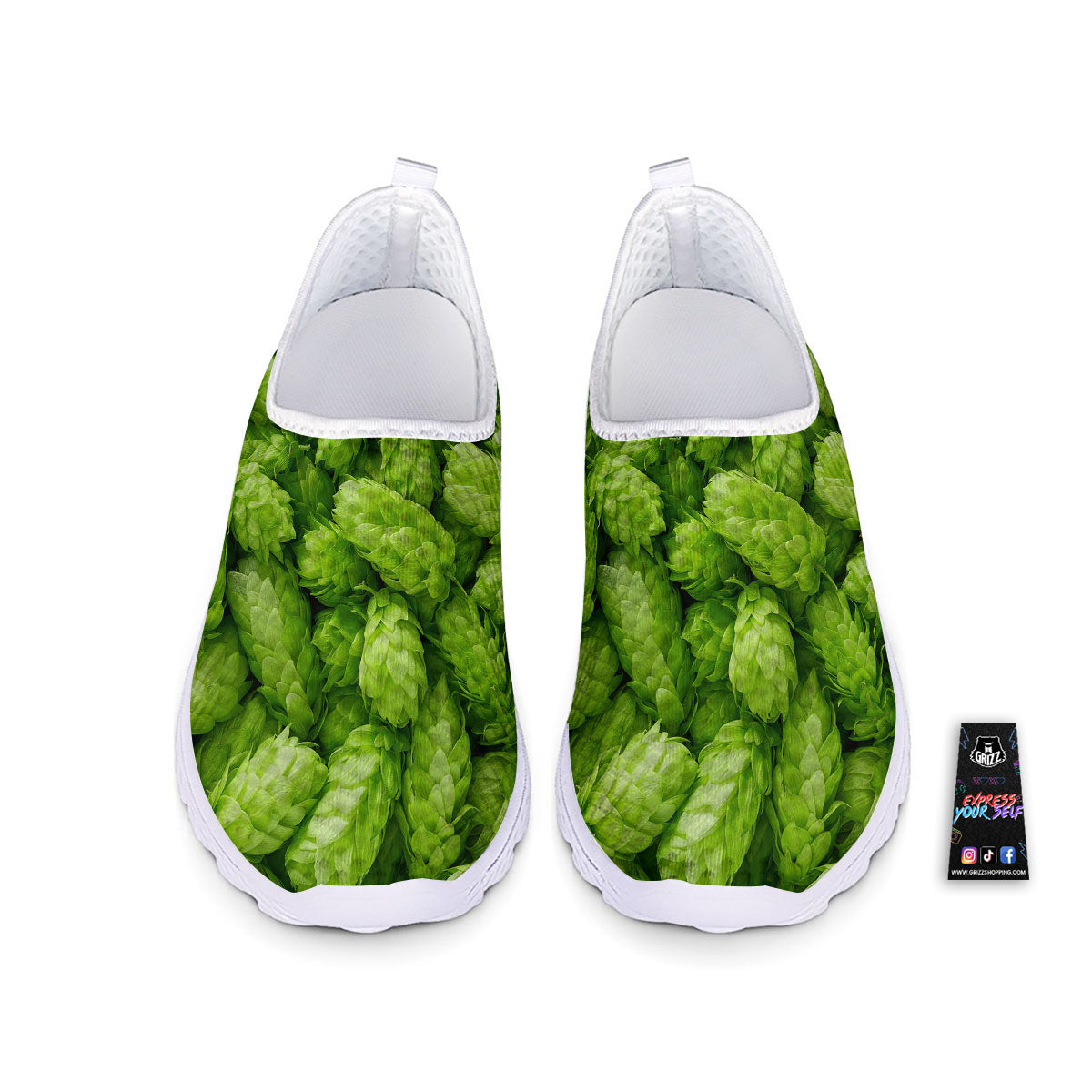 Hop Cone Fresh Print Nurse Shoes-grizzshop
