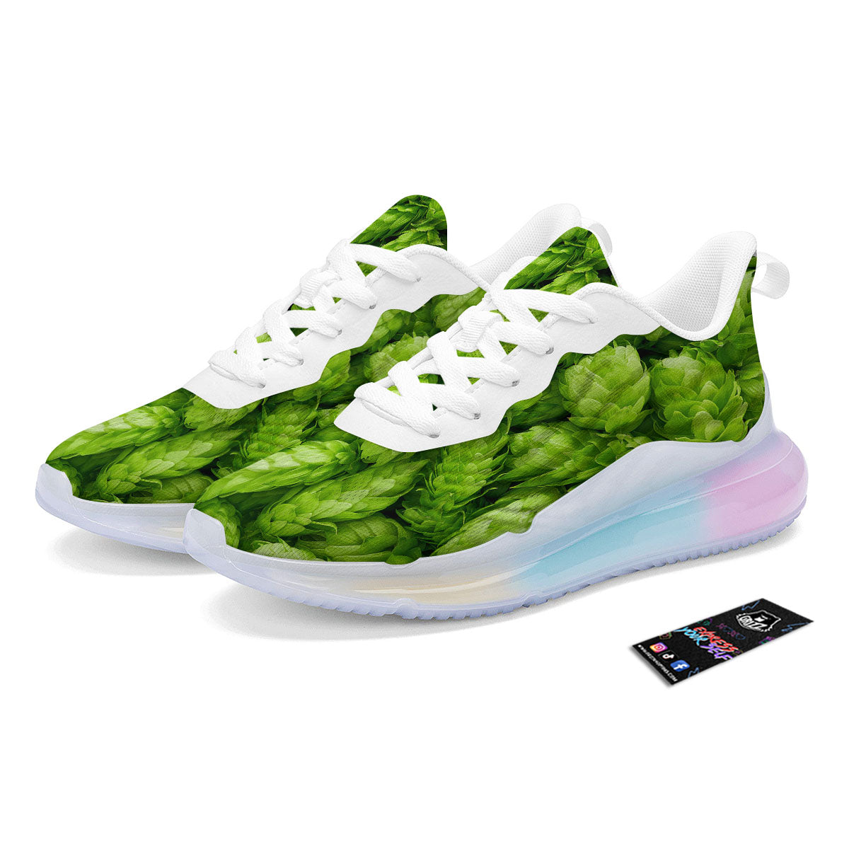 Hop Cone Fresh Print Running Sneakers-grizzshop
