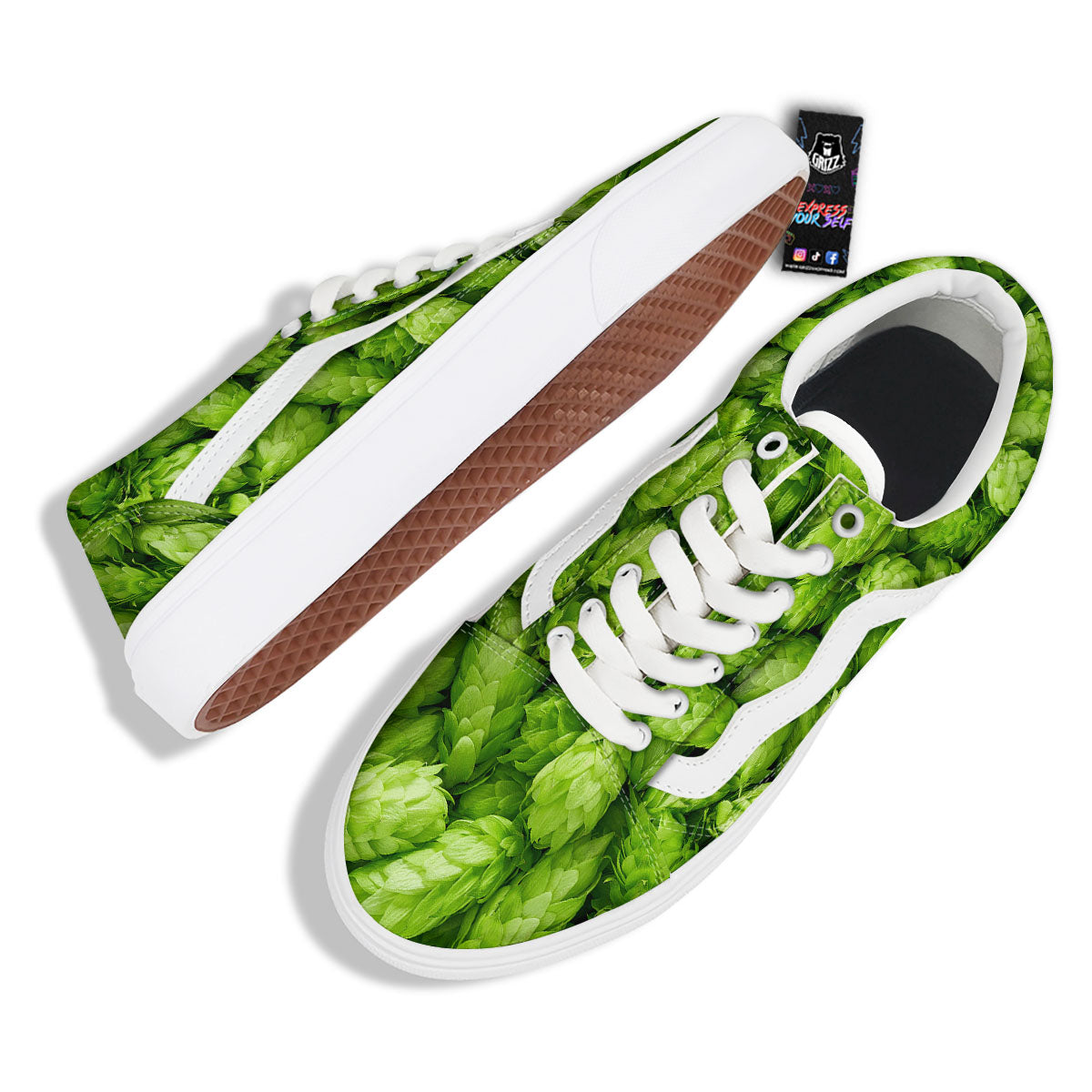 Hop Cone Fresh Print Skate Shoes-grizzshop