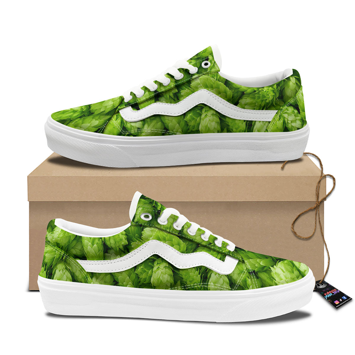 Hop Cone Fresh Print Skate Shoes-grizzshop