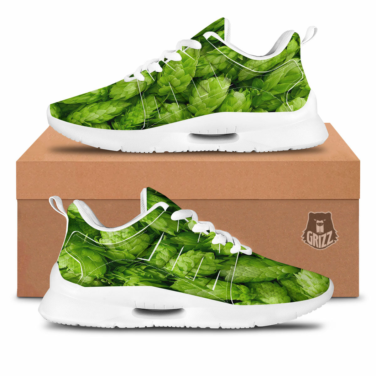 Hop Cone Fresh Print Tennis Shoes-grizzshop