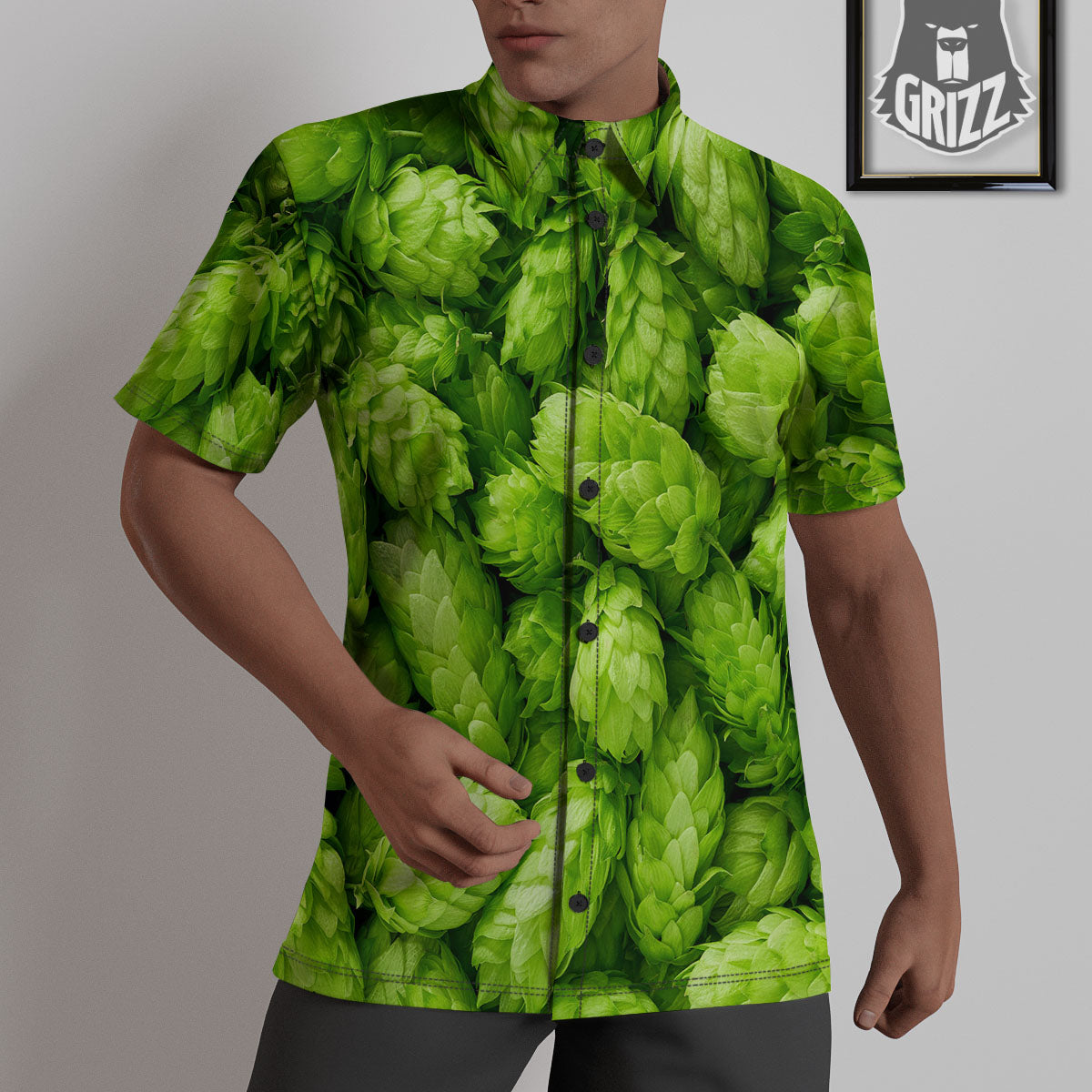 Hop Cone Fresh Print Untucked Shirts-grizzshop