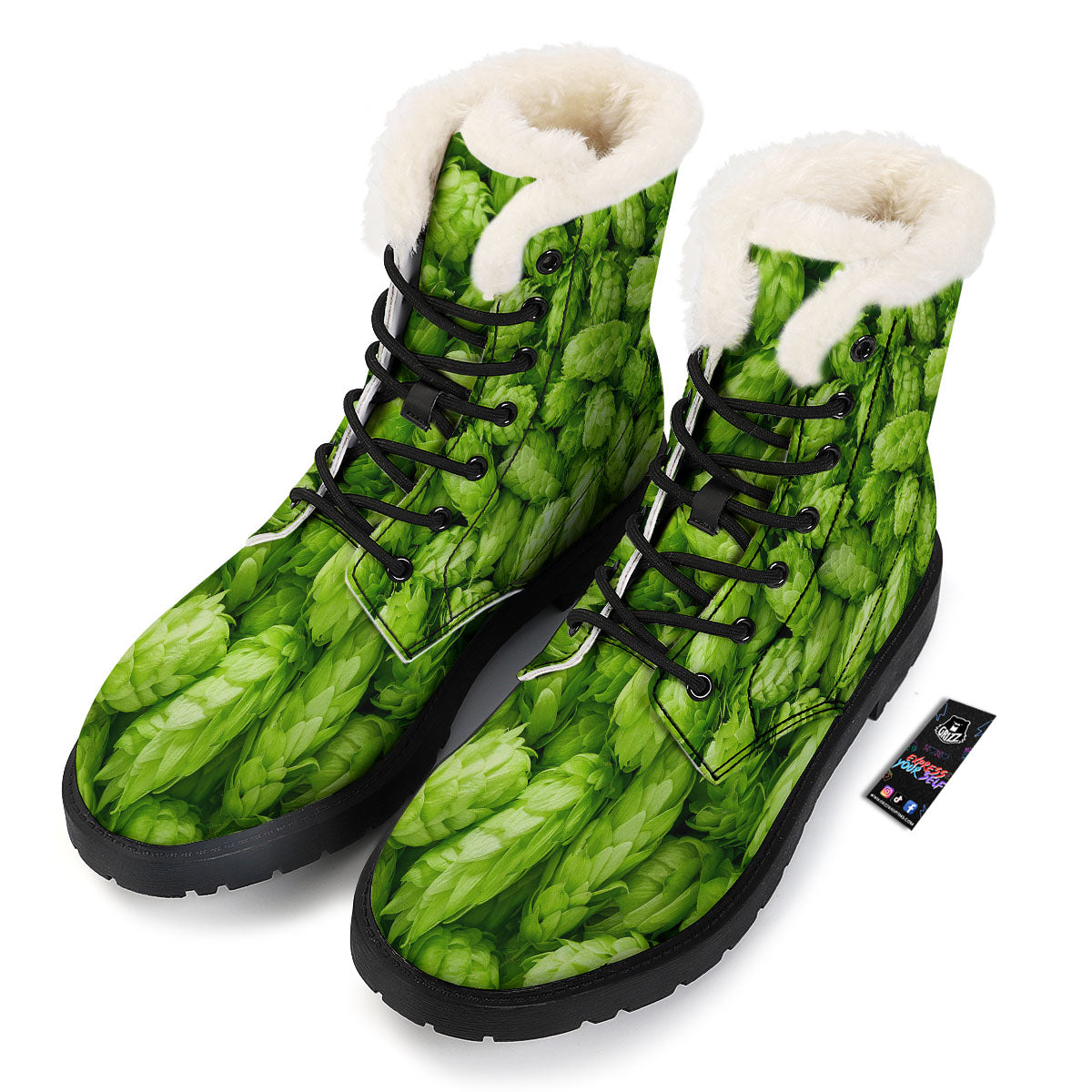 Hop Cone Fresh Print Winter Boots-grizzshop