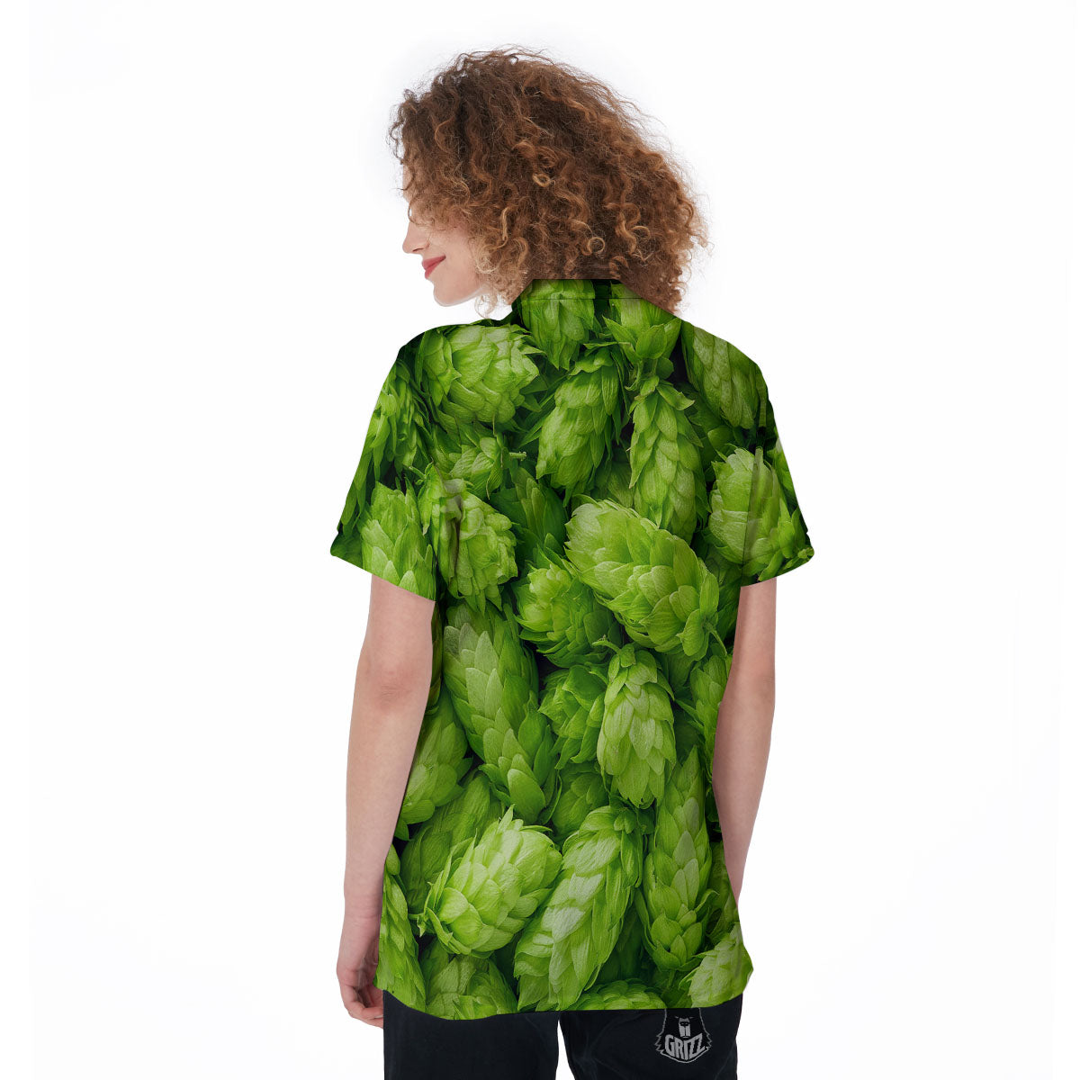 Hop Cone Fresh Print Women's Golf Shirts-grizzshop