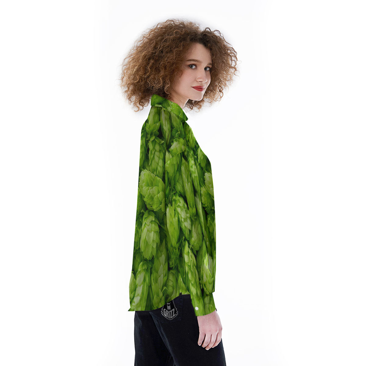 Hop Cone Fresh Print Women's Long Sleeve Shirts-grizzshop