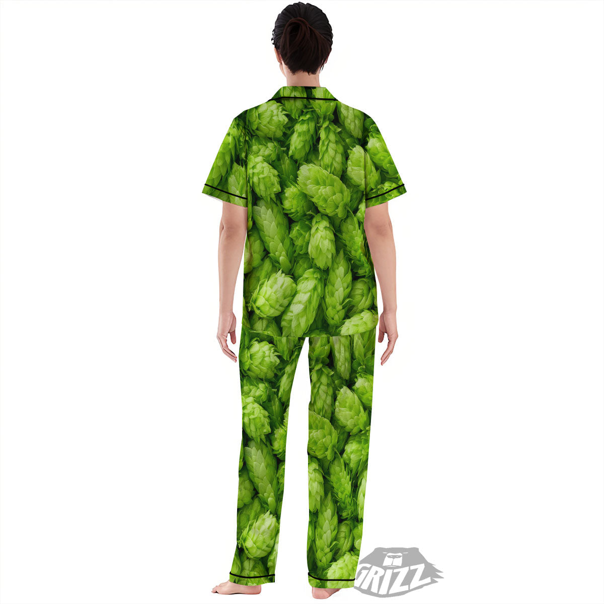 Hop Cone Fresh Print Women's Pajamas Set-grizzshop