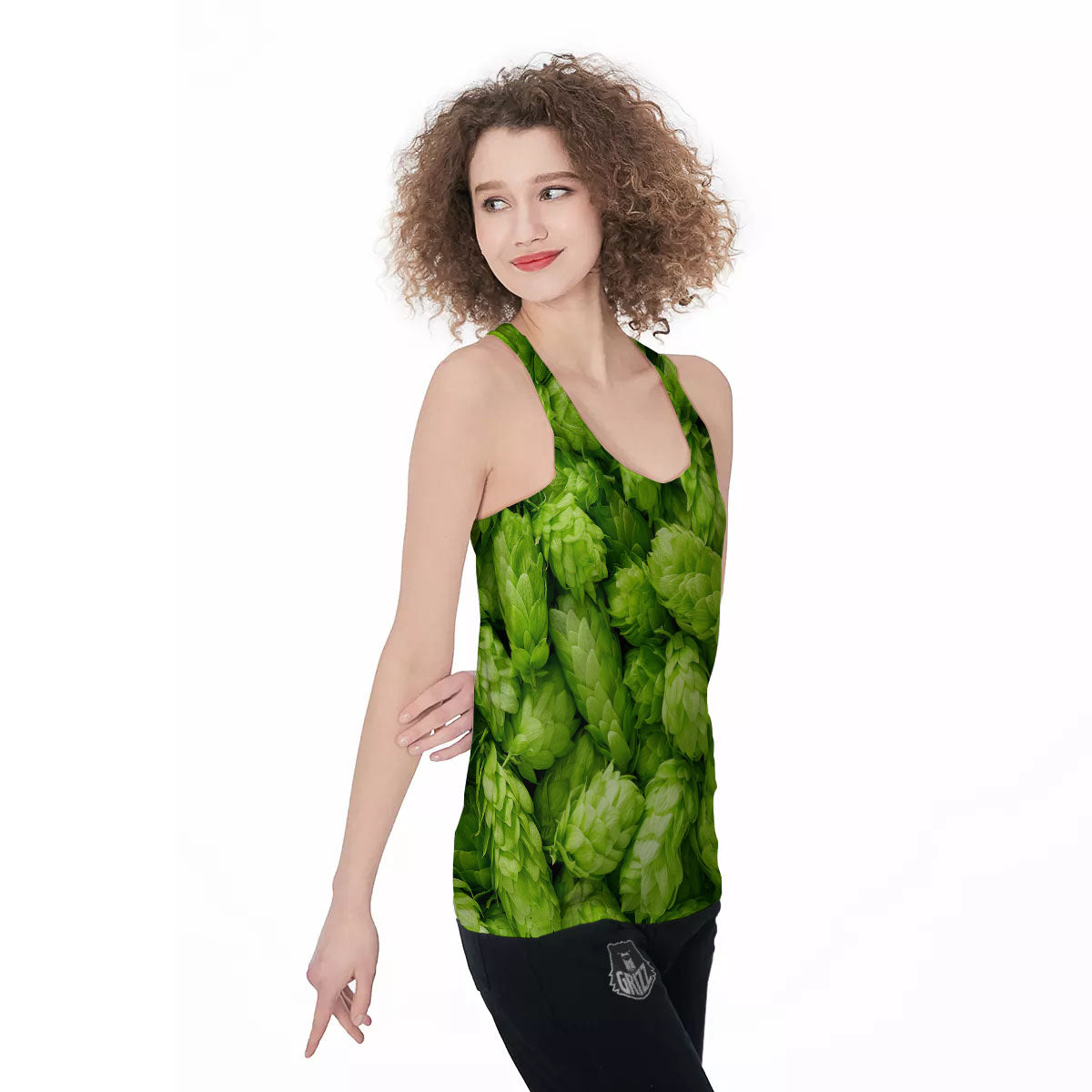 Hop Cone Fresh Print Women's Racerback Tank Top-grizzshop