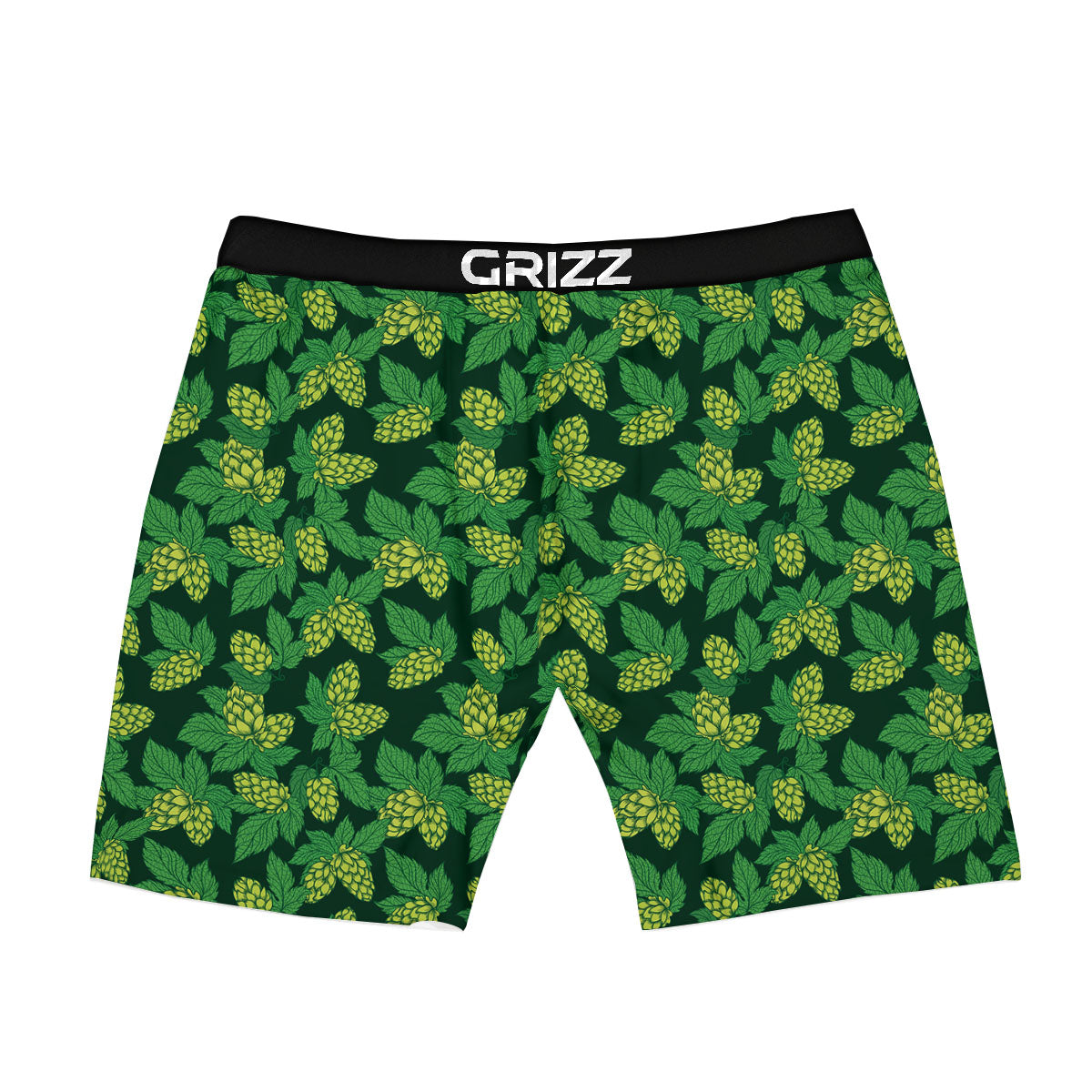Hop Cone Green Print Pattern Boxer Briefs-grizzshop