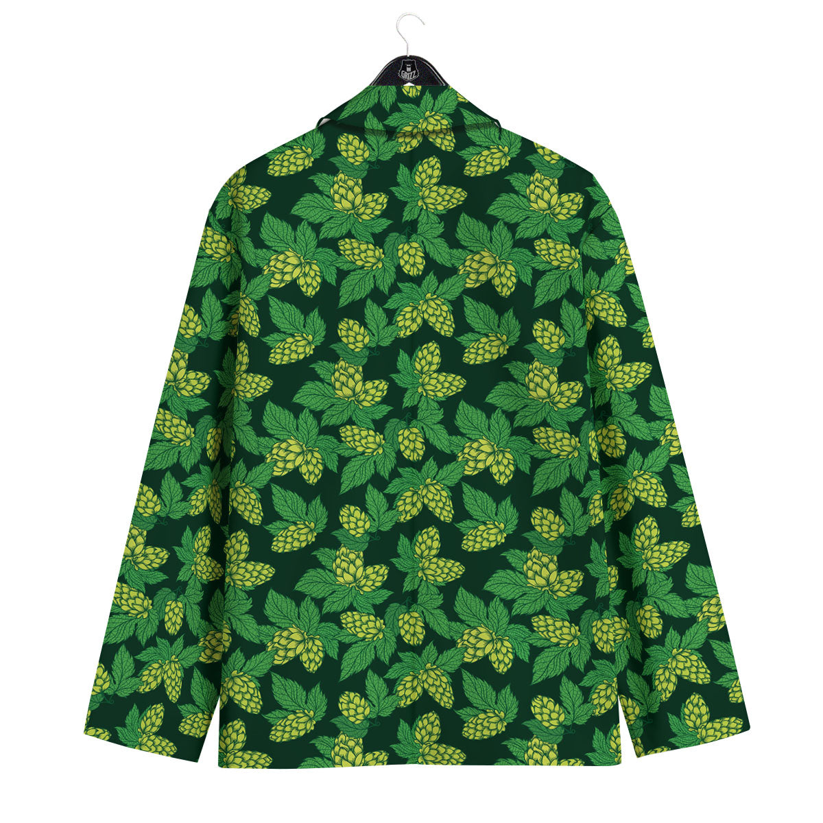 Hop Cone Green Print Pattern Men's Sport Coat-grizzshop