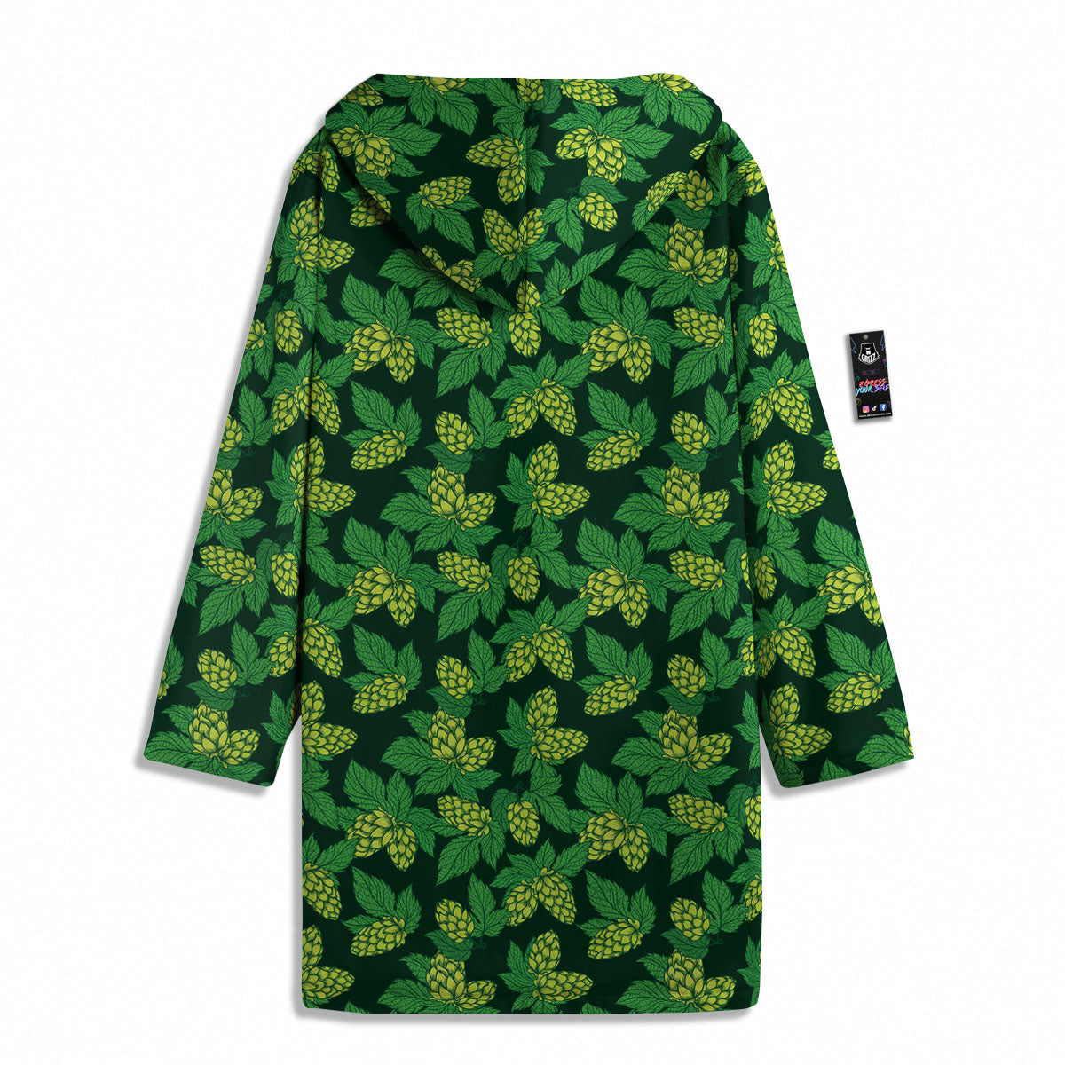 Hop Cone Green Print Pattern Men's Windbreaker Jacket-grizzshop