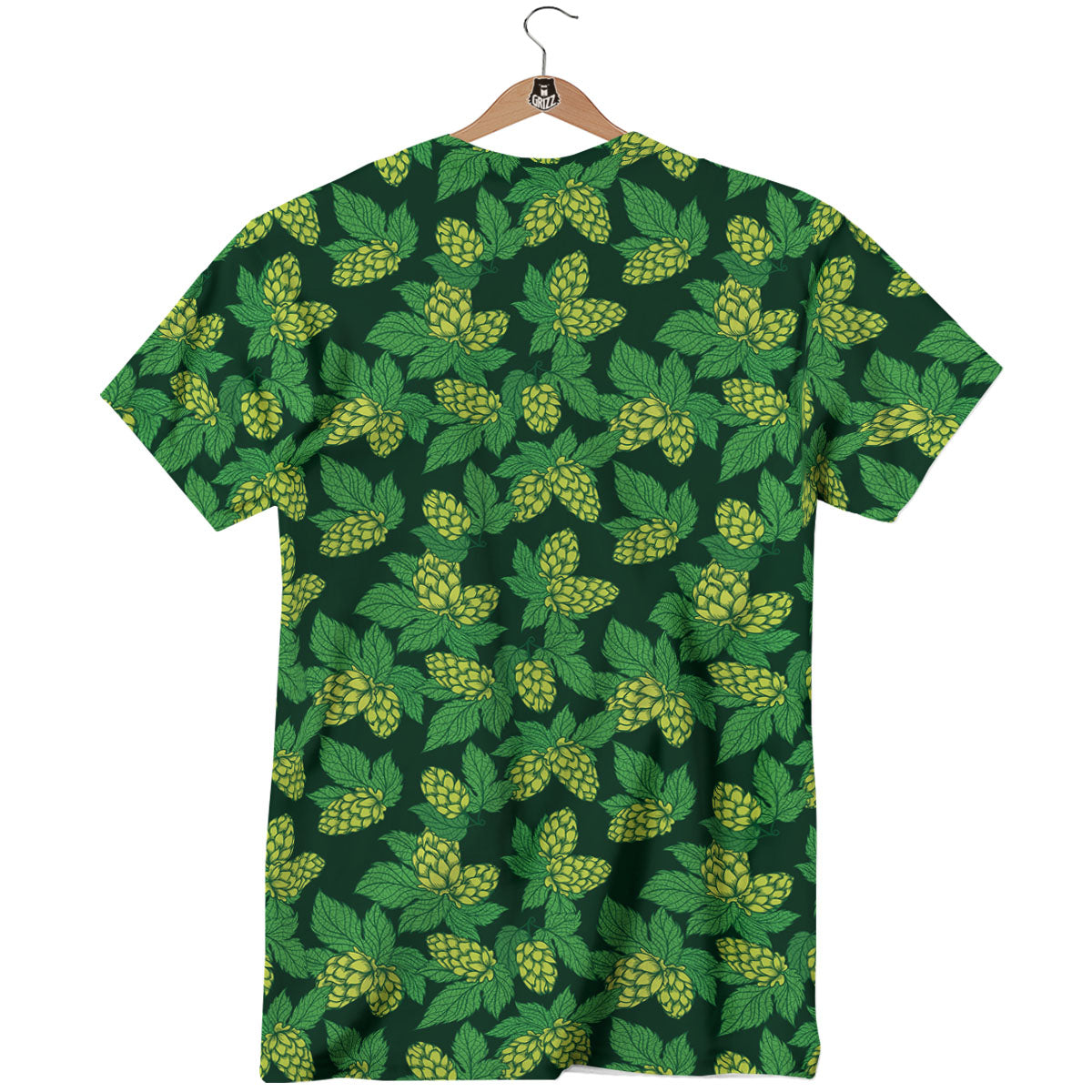 Hop Cone Green Print Pattern T-Shirt-grizzshop
