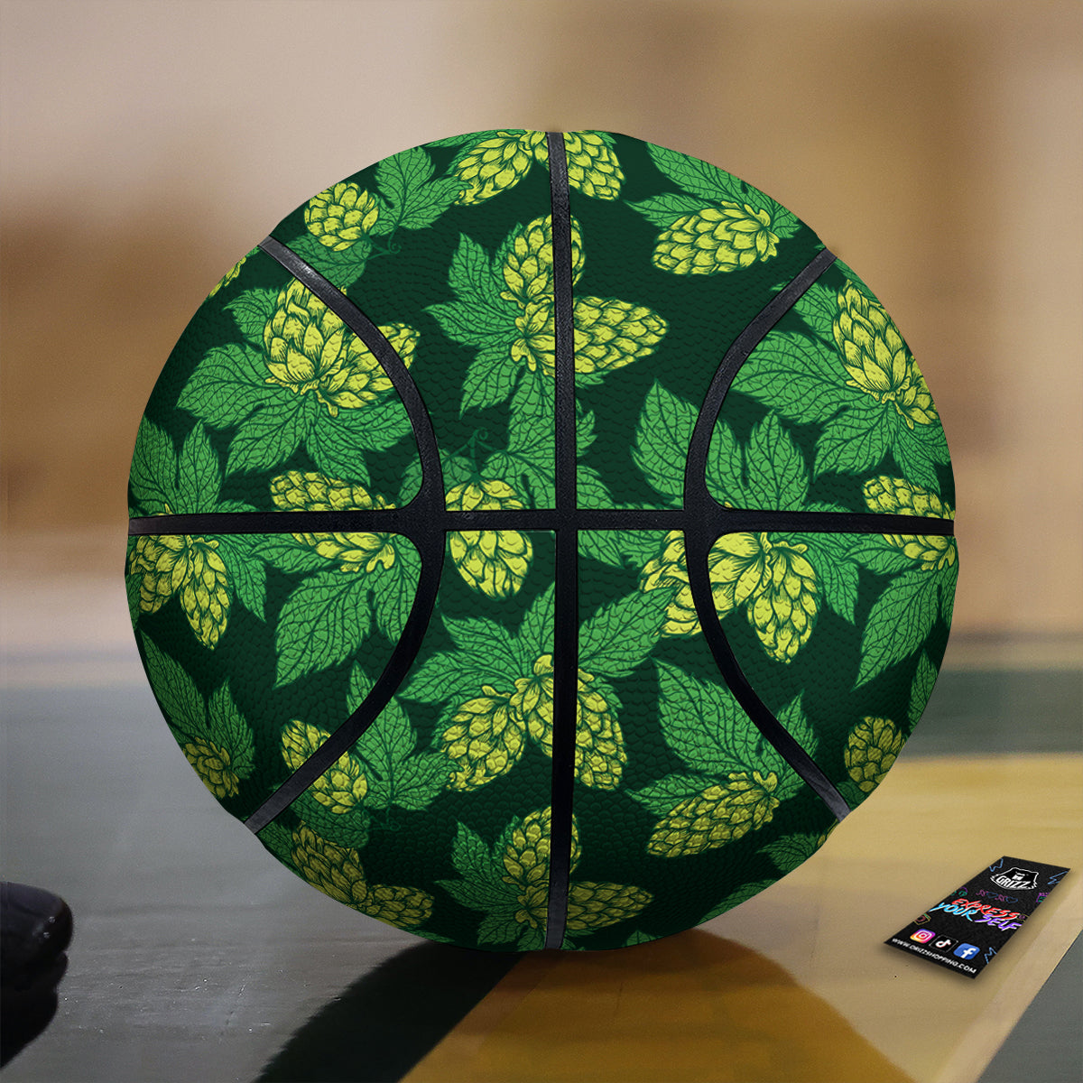 Hop Cone Vintage Print Pattern Basketball
