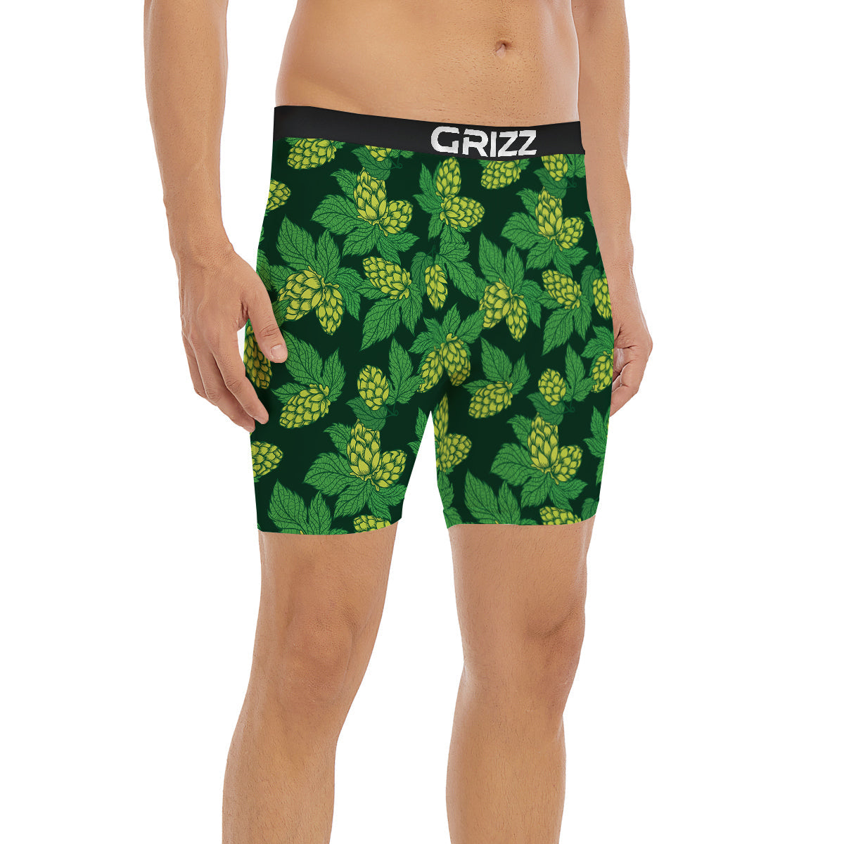 Hop Cone Vintage Print Pattern Boxer Briefs-grizzshop