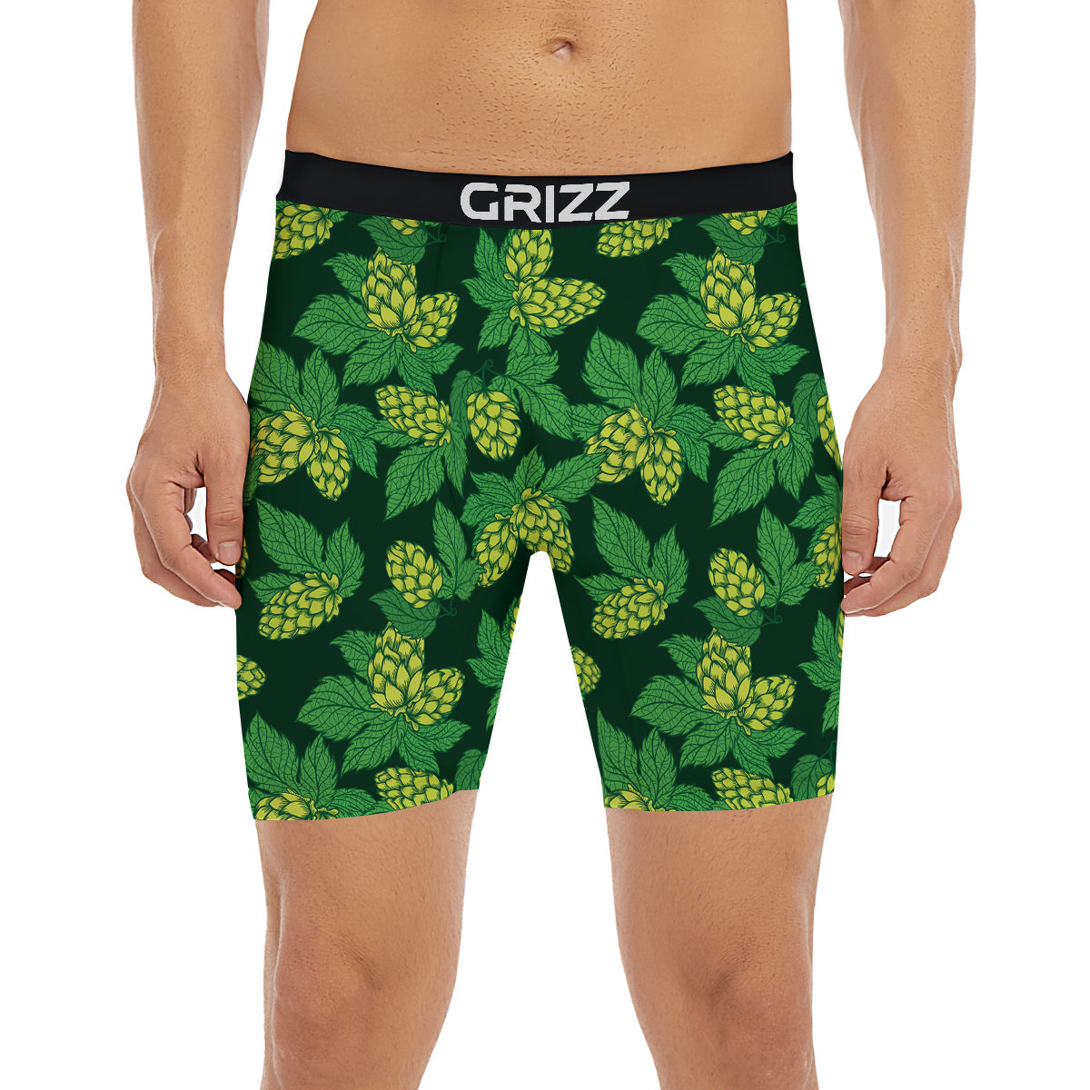 Hop Cone Vintage Print Pattern Boxer Briefs-grizzshop