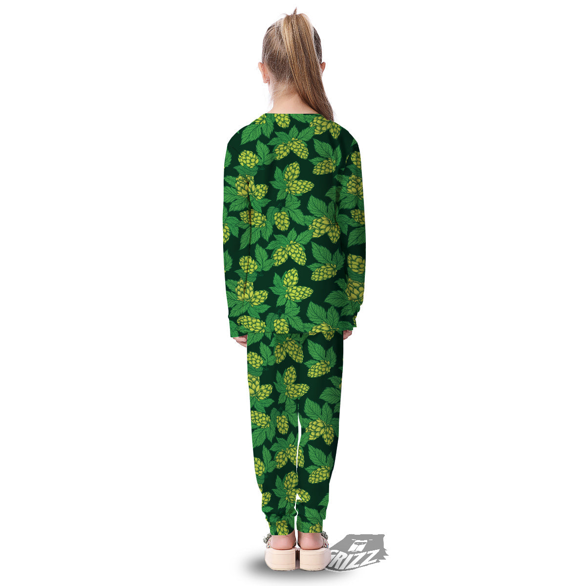 Hop Cone Vintage Print Pattern Kid's Pajamas-grizzshop