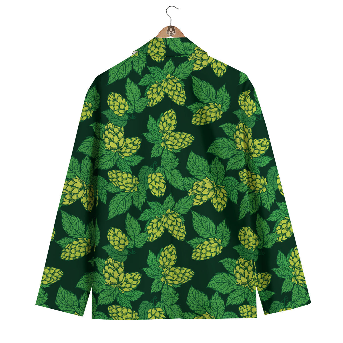 Hop Cone Vintage Print Pattern Men's Blazer-grizzshop