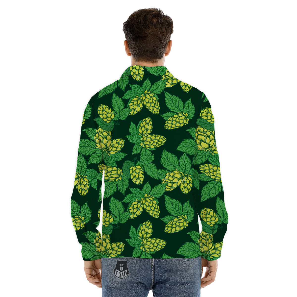 Hop Cone Vintage Print Pattern Men's Dress Shirts-grizzshop