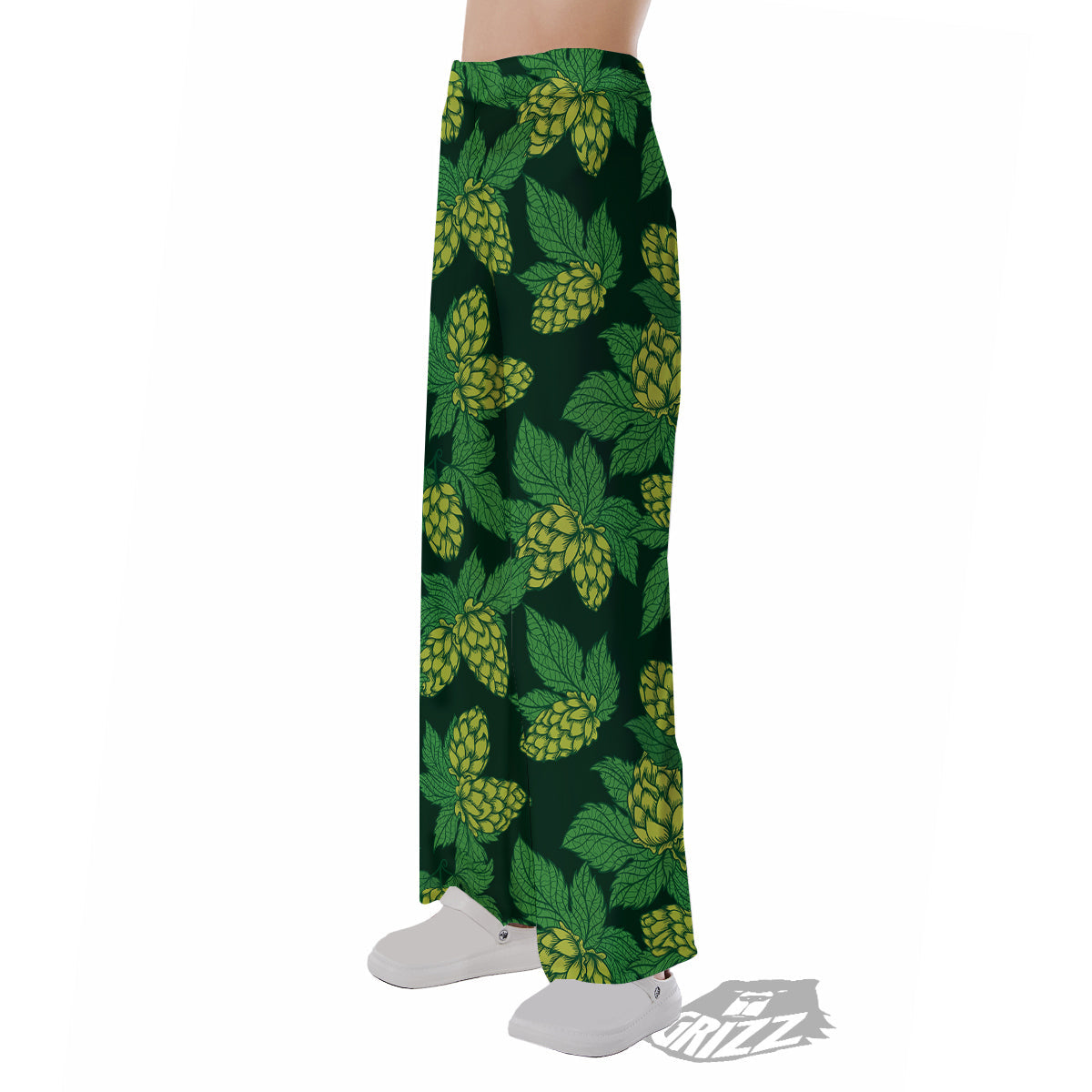 Hop Cone Vintage Print Pattern Pajama Pants-grizzshop