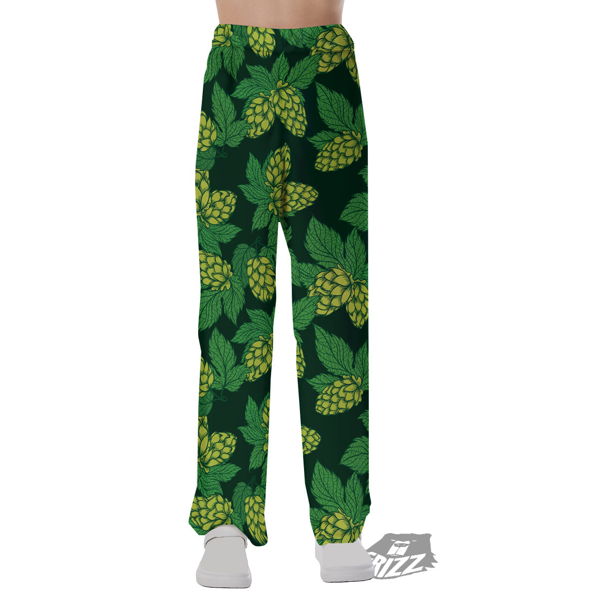 Hop Cone Vintage Print Pattern Pajama Pants-grizzshop