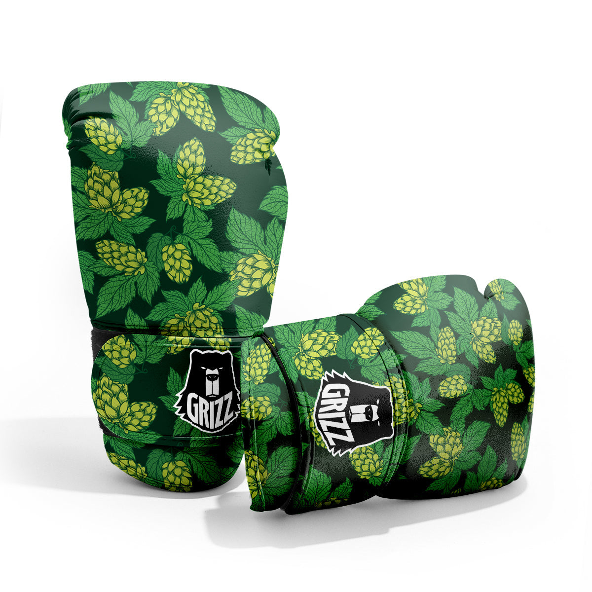Hop Cone Vintage Print Pattern Pro Boxing Glove