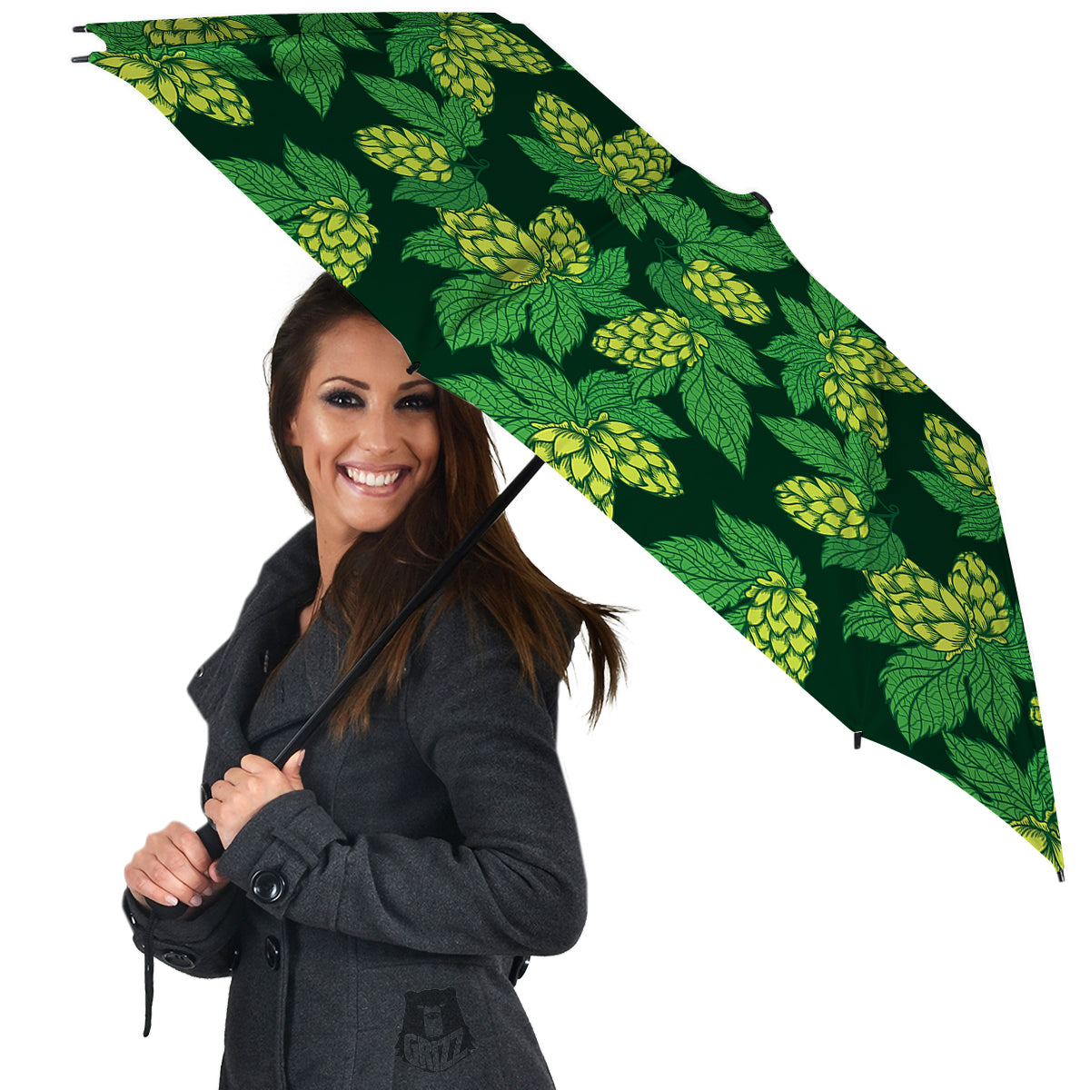 Hop Cone Vintage Print Pattern Umbrella-grizzshop