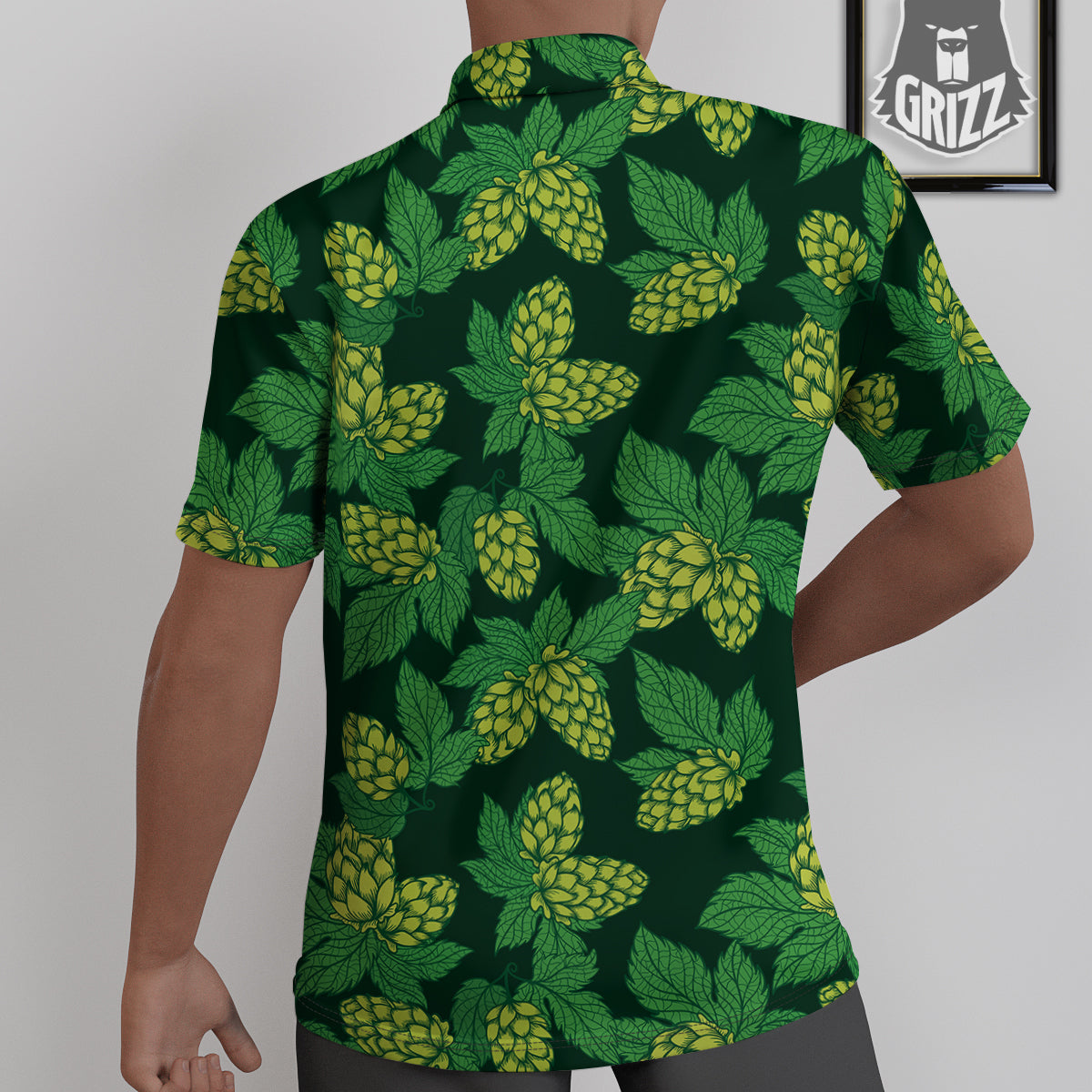 Hop Cone Vintage Print Pattern Untucked Shirts-grizzshop