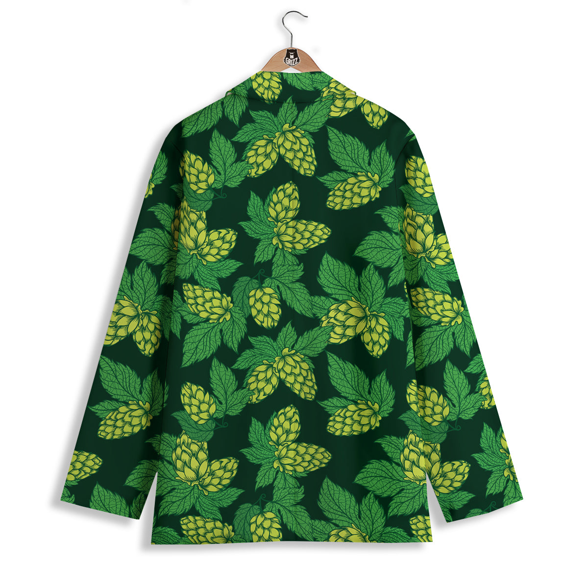 Hop Cone Vintage Print Pattern Women's Blazer-grizzshop