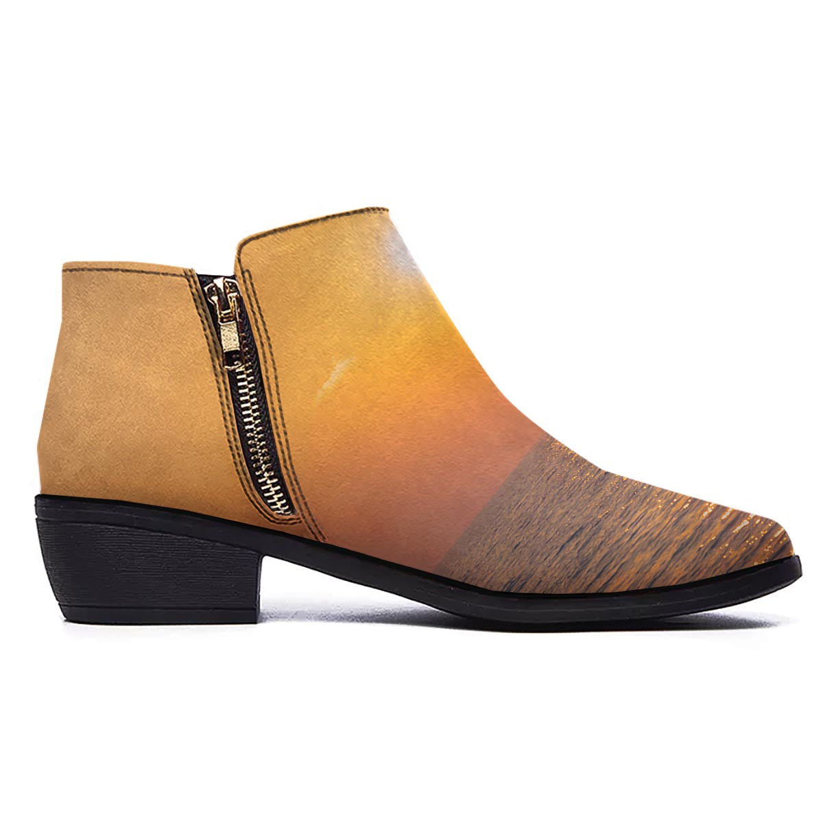 Horizon Sunrise Print Ankle Boots-grizzshop