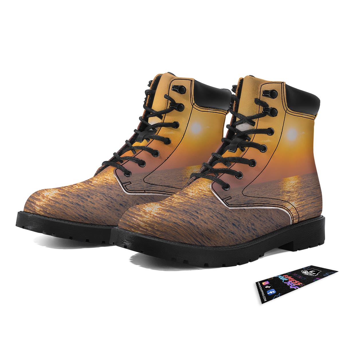 Horizon Sunrise Print Boots-grizzshop