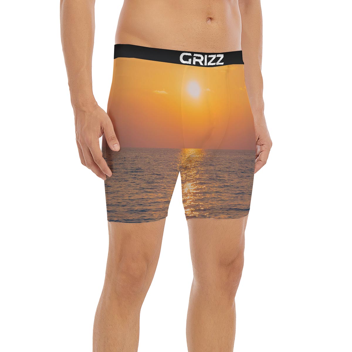 Horizon Sunrise Print Boxer Briefs-grizzshop