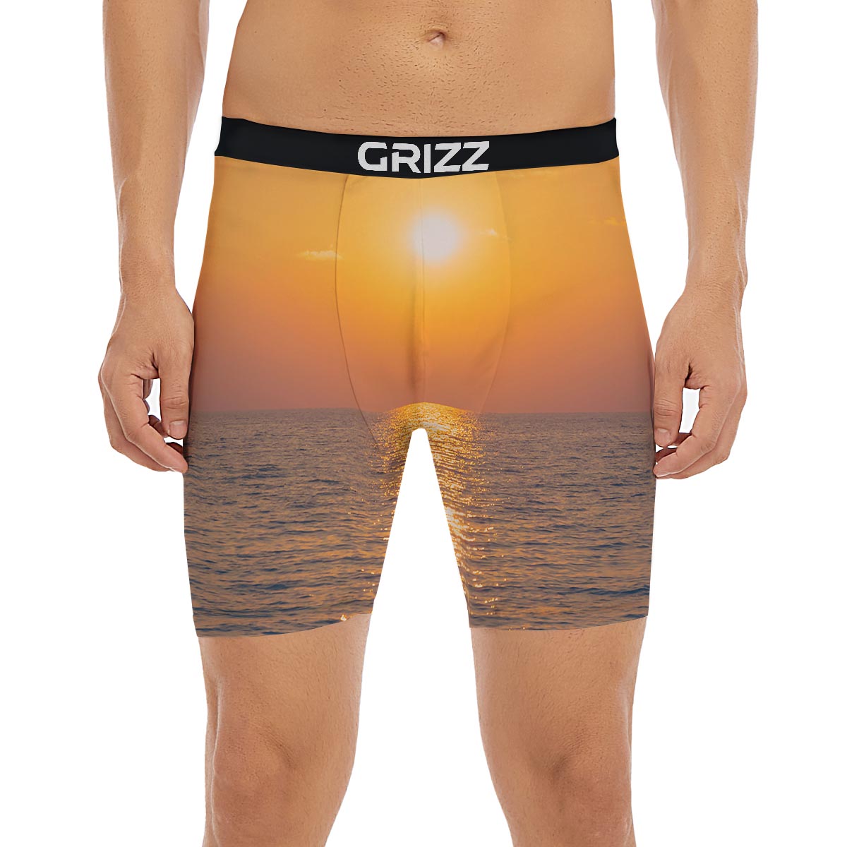 Horizon Sunrise Print Boxer Briefs-grizzshop