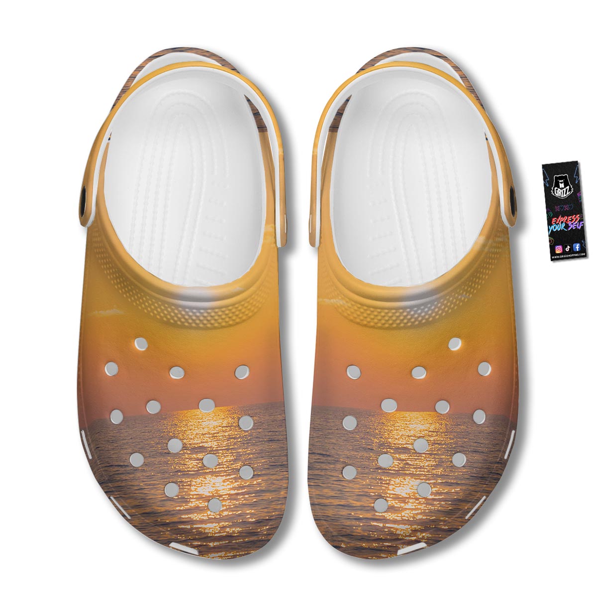 Horizon Sunrise Print Clog-grizzshop