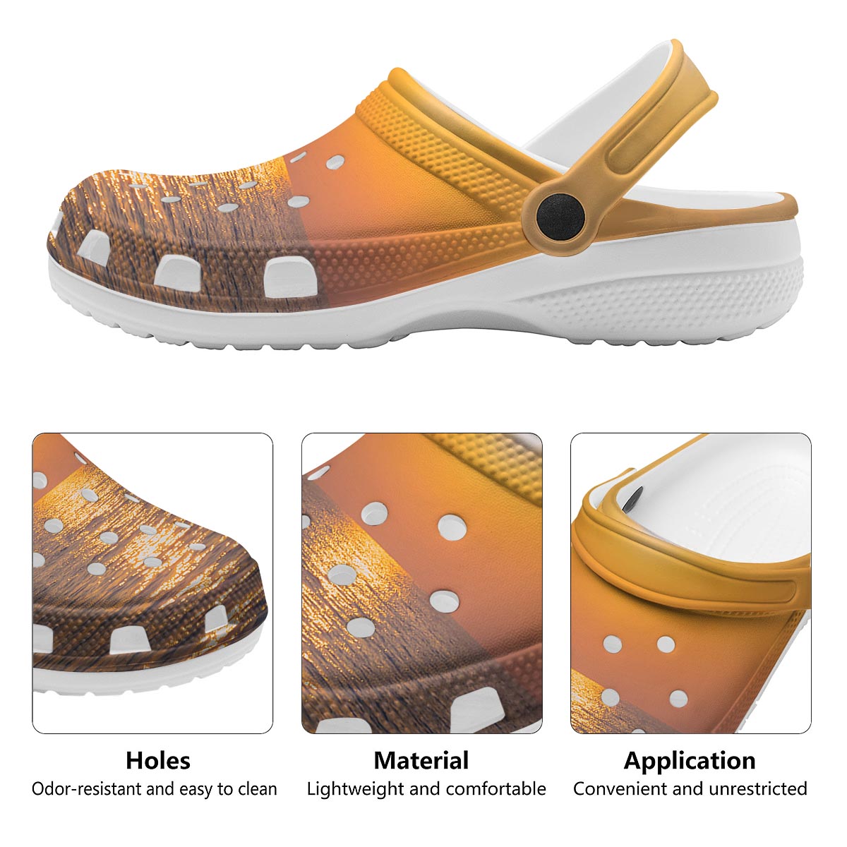 Horizon Sunrise Print Clog-grizzshop
