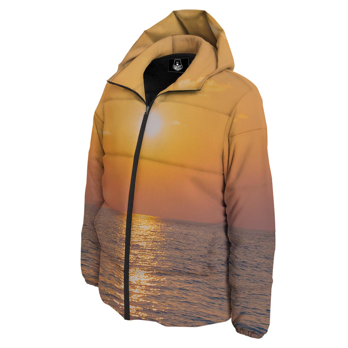 Horizon Sunrise Print Down Jacket-grizzshop