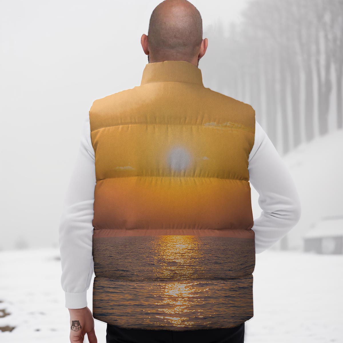 Horizon Sunrise Print Down Vest