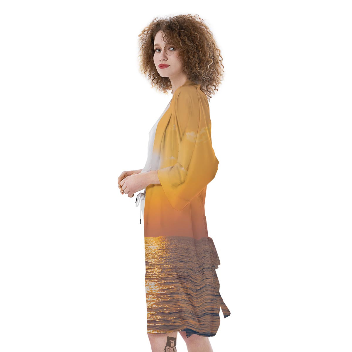 Horizon Sunrise Print Kimono-grizzshop