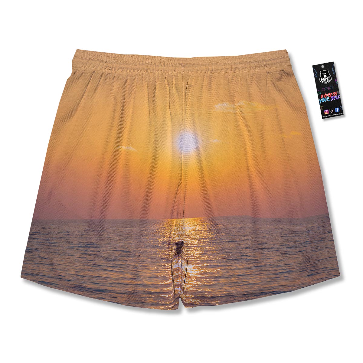 Horizon Sunrise Print Men's Running Shorts-grizzshop