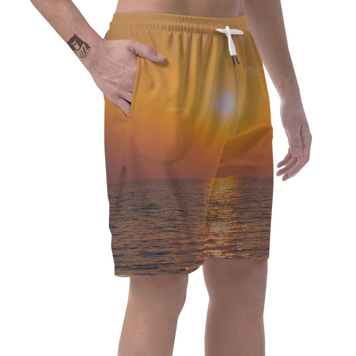 Horizon Sunrise Print Men's Shorts-grizzshop