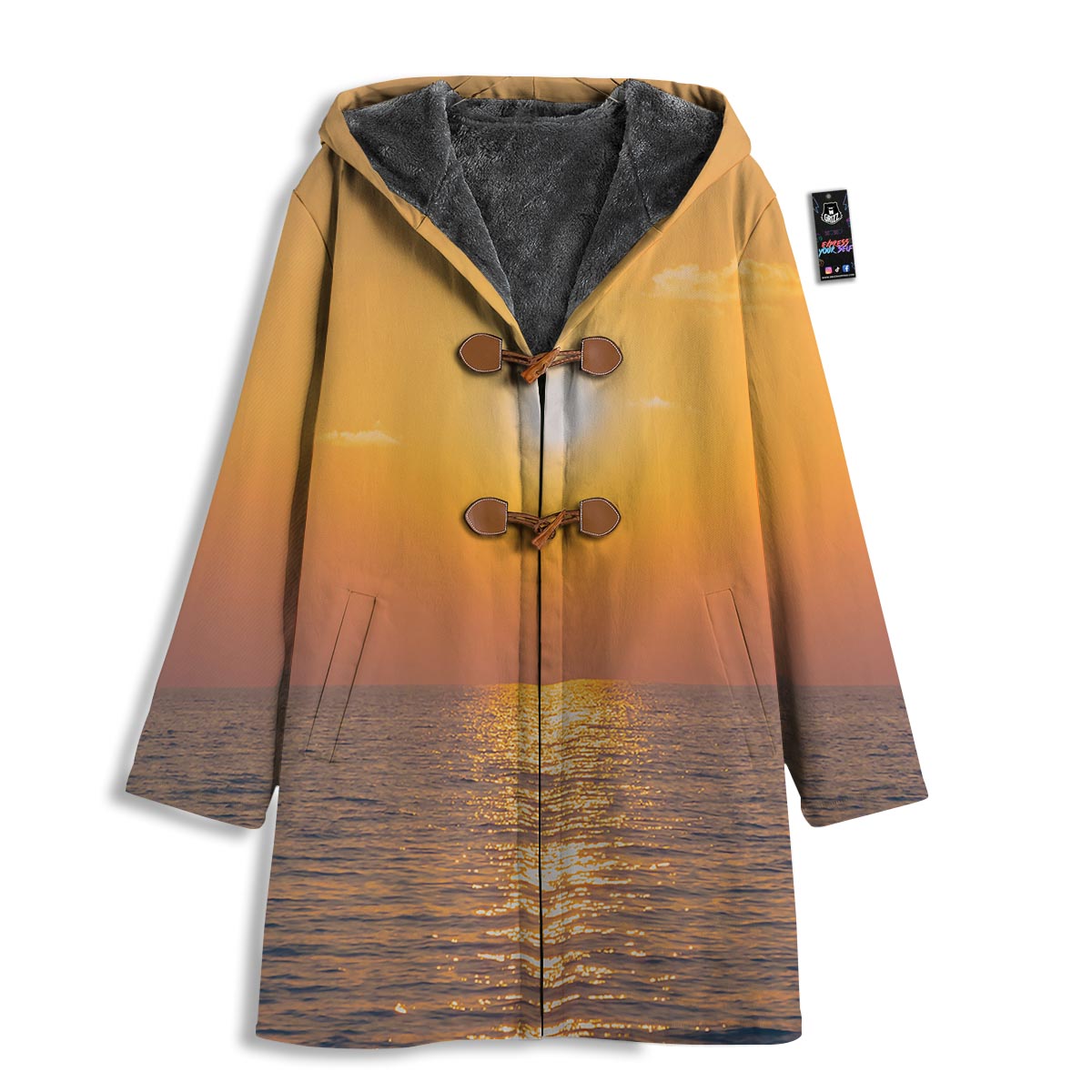 Horizon Sunrise Print Men's Windbreaker Jacket-grizzshop